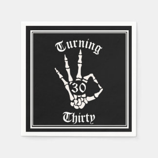 Serviette En Papier 30e anniversaire - RIP Années Squelette Plaque pap