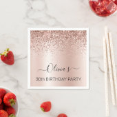 Serviette En Papier 30e anniversaire Rose Gold - Parties scintillant r (En situation)