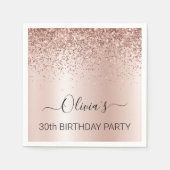 Serviette En Papier 30e anniversaire Rose Gold - Parties scintillant r (Devant)