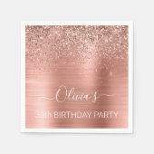 Serviette En Papier 30e anniversaire Rose Gold - Parties scintillant r (Devant)