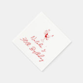 Serviette En Papier 30e Anniversaire rouge blanc rétro (Coin)