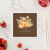 Serviette En Papier 30e anniversaire Rustic Boho Citrouille automne pe (En situation)