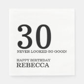 Serviette En Papier 30e anniversaire serviettes (Devant)