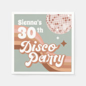 Serviette En Papier 30e Disco Party Retro Anniversaire serviettes (Devant)