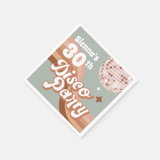 Serviette En Papier 30e Disco Party Retro Anniversaire serviettes (Coin)