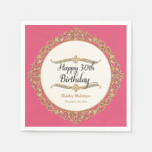 Serviette En Papier 30e Fête d'anniversaire joyeuse Décor (Devant)