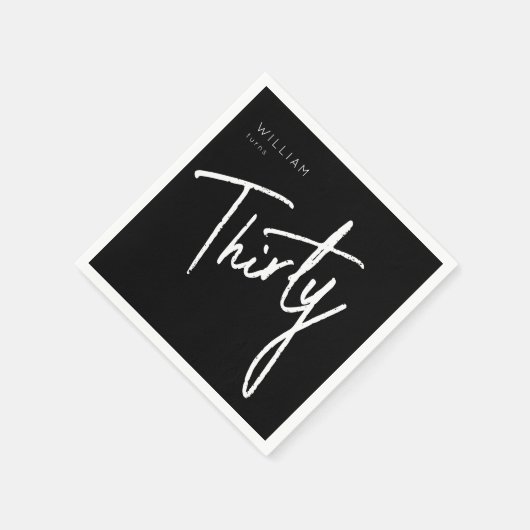 Serviette En Papier 30ème Trente Trente Trente Anniversaire Napkin (Coin)