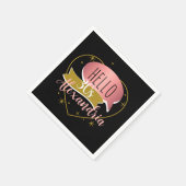 Serviette En Papier 30th birthday hello 30 Personalized heart (Coin)