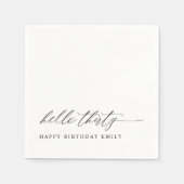 Serviette En Papier 30th Birthday Party Hello 30 Modern Milestone (Devant)