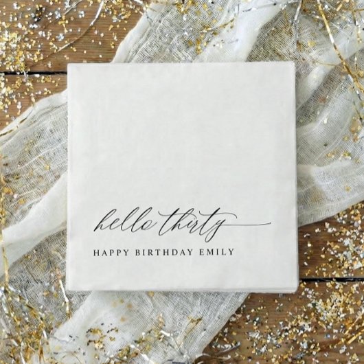 Serviette En Papier 30th Birthday Party Hello 30 Modern Milestone