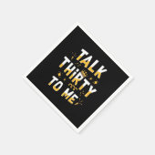 Serviette En Papier 30th Birthday | Talk Thirty To Me (Coin)
