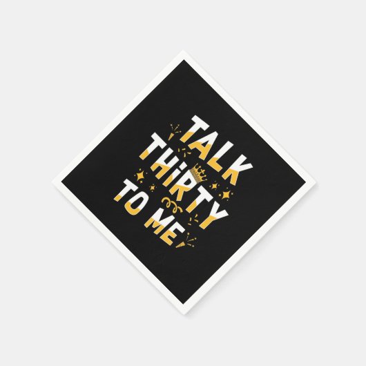 Serviette En Papier 30th Birthday | Talk Thirty To Me (Coin)