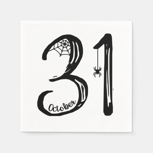 Serviette En Papier 31 octobre Spider Web (Devant)