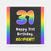 Serviette En Papier 31e anniversaire : Rainbow Spectrum # 31, Nom pers (Devant)