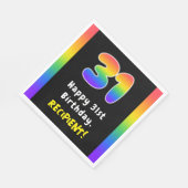 Serviette En Papier 31e anniversaire : Rainbow Spectrum # 31, Nom pers (Coin)