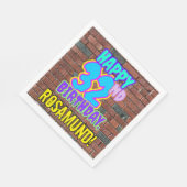 Serviette En Papier 32e anniversaire ~ Amusant, Graffiti urbain inspir (Coin)