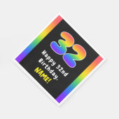 Serviette En Papier 32e anniversaire : Rainbow Spectrum # 32, Nom pers (Coin)