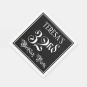 Serviette En Papier 32e fête d'anniversaire — Script fantaisie + Nom p (Coin)