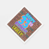 Serviette En Papier 33e anniversaire ~ Amusant, Graffiti urbain inspir (Coin)