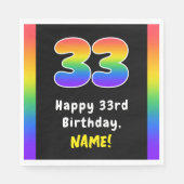 Serviette En Papier 33e anniversaire : Rainbow Spectrum # 33, Nom pers (Devant)