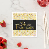 Serviette En Papier 34e anniversaire (En situation)