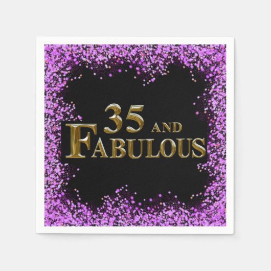 Serviette En Papier 35e anniversaire  (Devant)