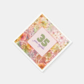 Serviette En Papier 35e anniversaire Cosmos Floral Garden (Coin)