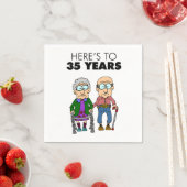 Serviette En Papier 35e anniversaire du Mariage vieillissant (En situation)
