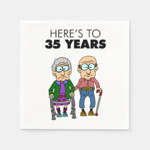 Serviette En Papier 35e anniversaire du Mariage vieillissant