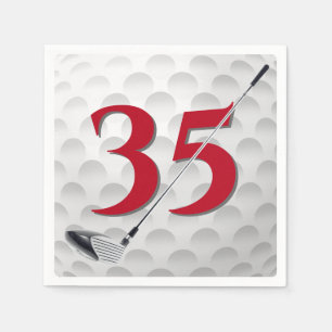 Serviette En Papier 35e anniversaire Golf Club Napkins