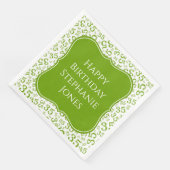 Serviette En Papier 35e anniversaire Motif du numéro de support vert/b (Coin)