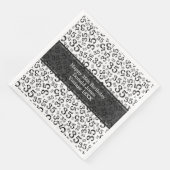 Serviette En Papier 35e anniversaire Numéro d'âge Motif noir/blanc (Coin)