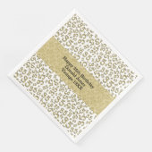 Serviette En Papier 35e anniversaire Numéro d'âge Motif Or/Blanc (Coin)