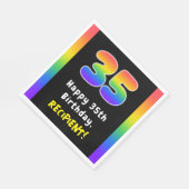 Serviette En Papier 35e anniversaire : Rainbow Spectrum # 35, Nom pers (Coin)