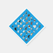 Serviette En Papier 36 races de pigeons (Coin)