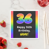 Serviette En Papier 36e anniversaire : Rainbow Spectrum # 36, Nom pers (En situation)