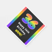 Serviette En Papier 36e anniversaire : Rainbow Spectrum # 36, Nom pers (Coin)