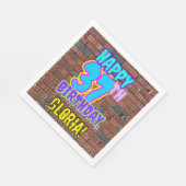 Serviette En Papier 37e anniversaire ~ Amusant, Graffiti urbain inspir (Coin)
