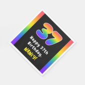 Serviette En Papier 37e anniversaire : Rainbow Spectrum # 37, Nom pers (Coin)