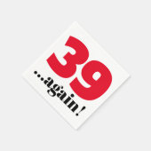 Serviette En Papier 39 anniversaire de nouveau (Coin)
