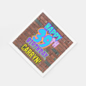 Serviette En Papier 39e anniversaire ~ Amusant, Graffiti urbain inspir (Coin)