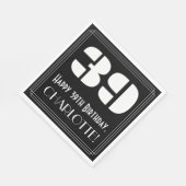 Serviette En Papier 39e anniversaire : Art Déco Inspiré Look "39" + No (Coin)