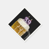 Serviette En Papier 39e Anniversaire Bière en noir (Coin)