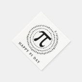 Serviette En Papier 3.14 Numéro Spiral Joyeux Jour Pi (Coin)