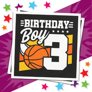 Serviette En Papier 3 ans Basketball Party Thème 3ème anniversaire gar