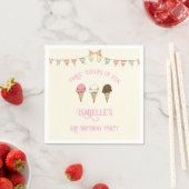 Serviette En Papier 3 Cuillérées de Fun Anniversaire 3 ans Glace (En situation)
