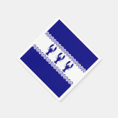 Serviette En Papier 3 Homards Côtiers Bleus Et Blancs (Coin)