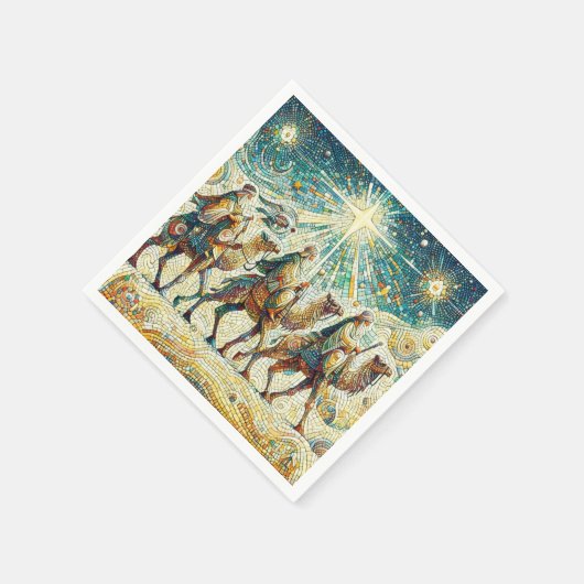 Serviette En Papier 3 hommes sages (Coin)