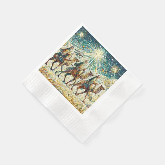 Serviette En Papier 3 hommes sages (Coin)