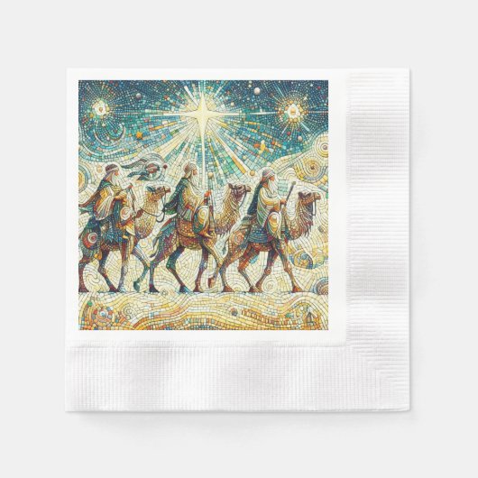 Serviette En Papier 3 hommes sages (Devant)